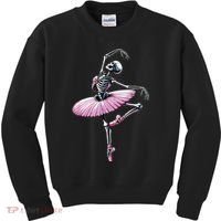 Skeleton Dancing Ballet Lovers Spooky Halloween Dancer Kids Sweatshirt thumb 0
