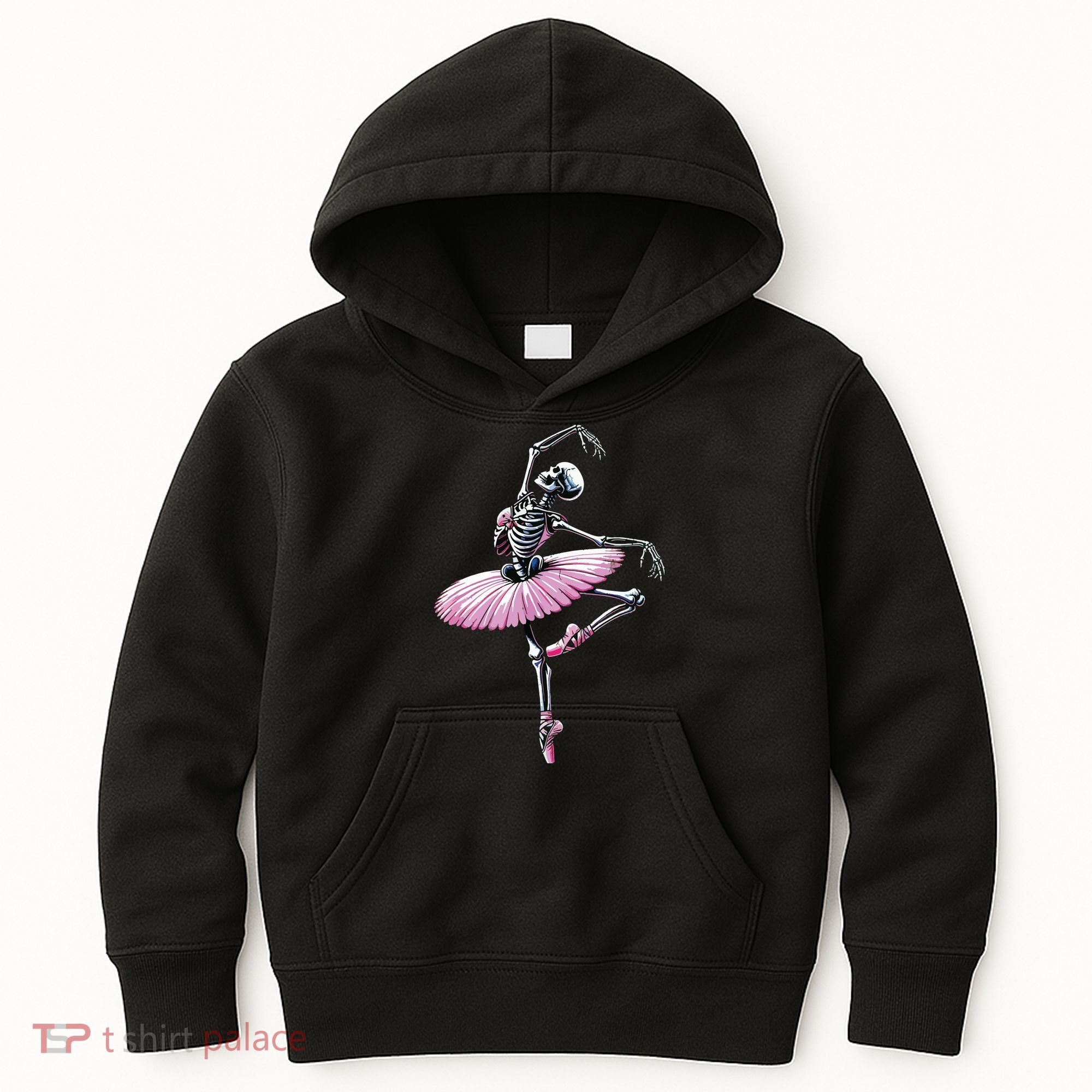 Skeleton Dancing Ballet Lovers Spooky Halloween Dancer Kids Hoodie