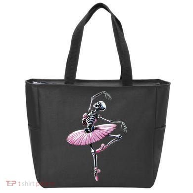 Skeleton Dancing Ballet Lovers Spooky Halloween Dancer Tote Bag