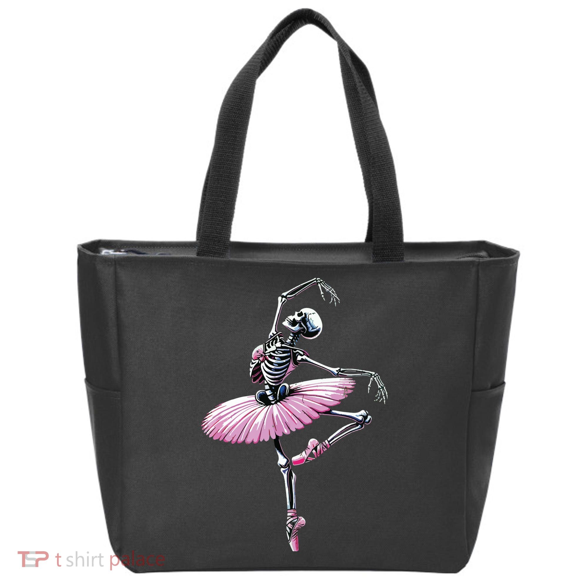 Skeleton Dancing Ballet Lovers Spooky Halloween Dancer Tote Bag