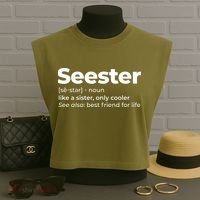 Seester Definition Best Friend For Life Garment-Dyed Women's Muscle Tee thumb 3
