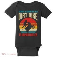 School Dirt Bike Importanter Funny Motocross Biker Boys Kids Baby Bodysuit thumb 0