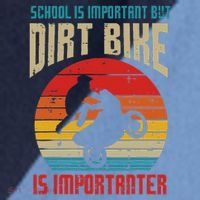 School Dirt Bike Importanter Funny Motocross Biker Boys Kids Raglan Baseball Sleeve Shirt thumb 2