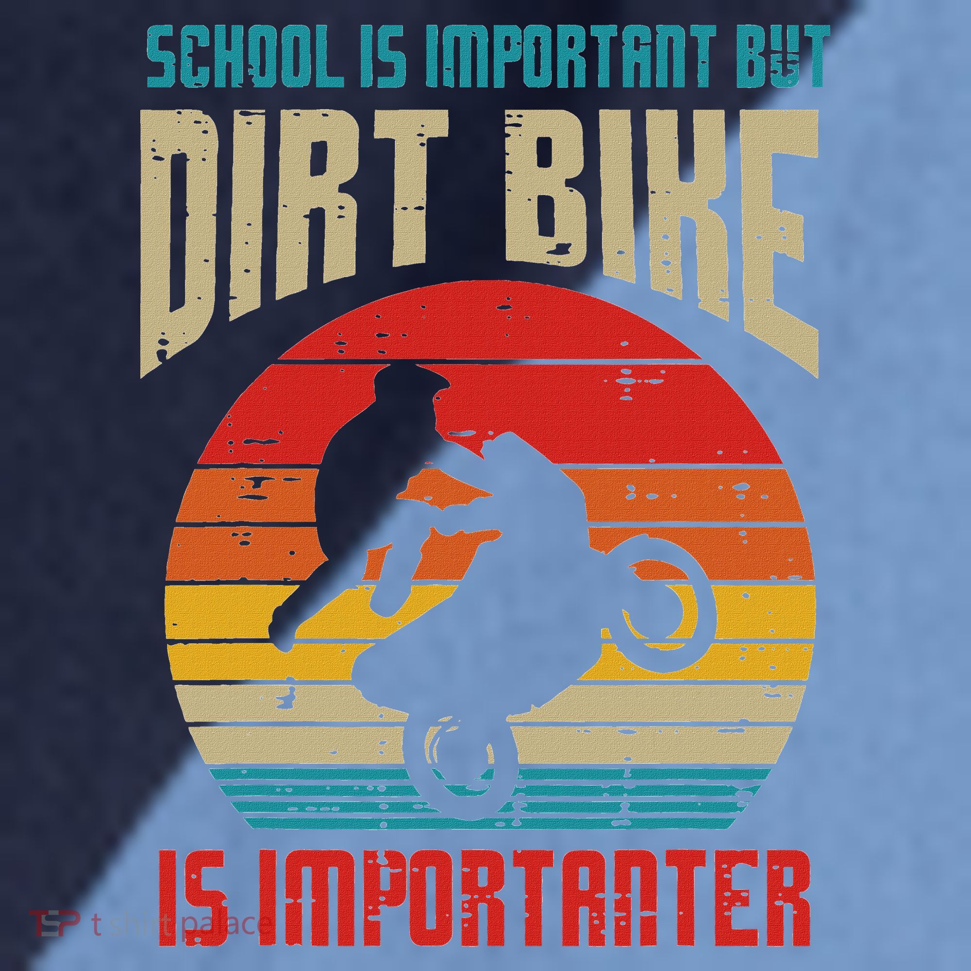 School Dirt Bike Importanter Funny Motocross Biker Boys Kids Raglan Baseball Sleeve Shirt