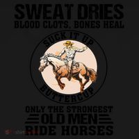 Sweat Dries Blood Clots Bones Heal Western Cow Horse Gift Pajama Set thumb 2