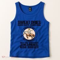 Sweat Dries Blood Clots Bones Heal Western Cow Horse Gift Tank Top thumb 2