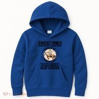 Sweat Dries Blood Clots Bones Heal Western Cow Horse Gift Kids Hoodie thumb 0