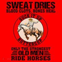 Sweat Dries Blood Clots Bones Heal Western Cow Horse Gift Santa Hat thumb 1