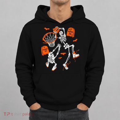 Skeleton Dunking Basketball Halloween Costume Hoodie