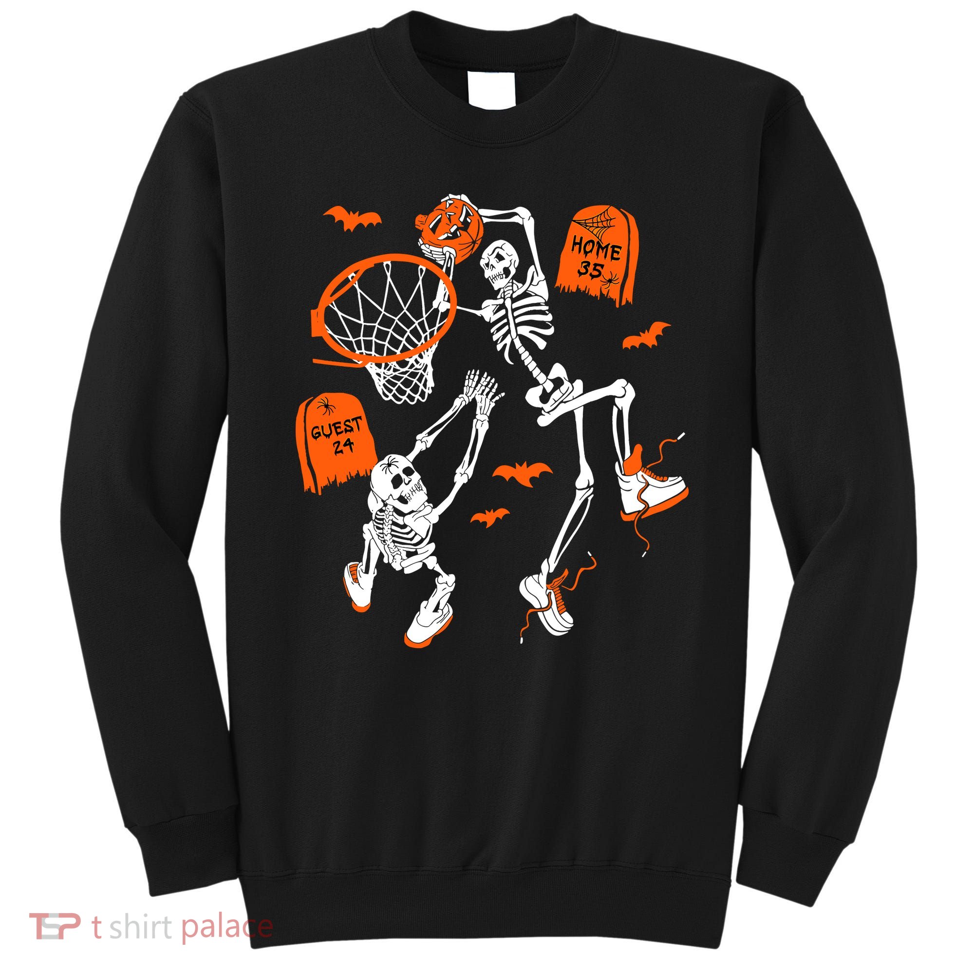 Skeleton Dunking Basketball Halloween Costume Sweatshirt