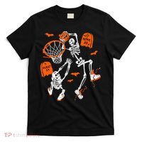 Skeleton Dunking Basketball Halloween Costume T-Shirt thumb 0