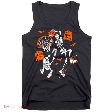 Skeleton Dunking Basketball Halloween Costume Tank Top