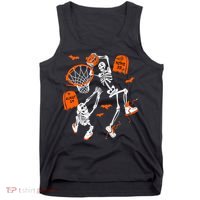 Skeleton Dunking Basketball Halloween Costume Tank Top thumb 0