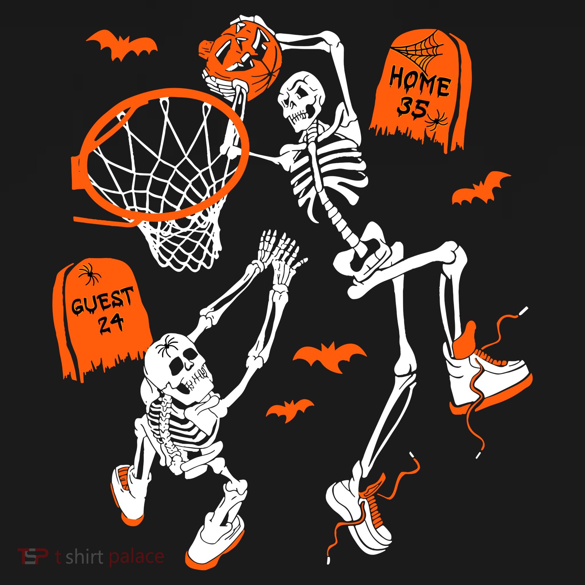 Skeleton Dunking Basketball Halloween Costume Tank Top