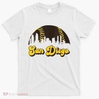 San Diego Baseball Vintage Skyline Cool Retro SD Jersey T-Shirt thumb 0