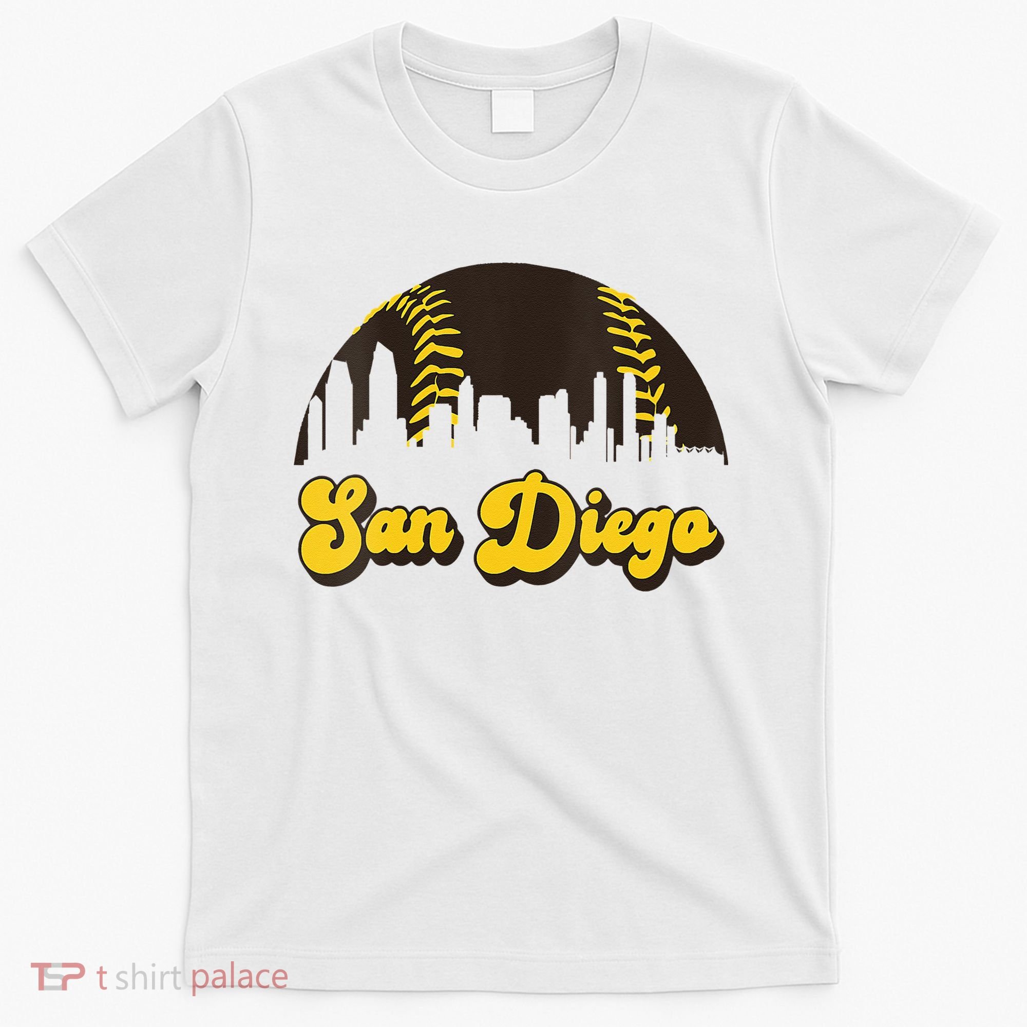 San Diego Baseball Vintage Skyline Cool Retro SD Jersey T-Shirt