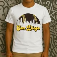 San Diego Baseball Vintage Skyline Cool Retro SD Jersey T-Shirt thumb 3