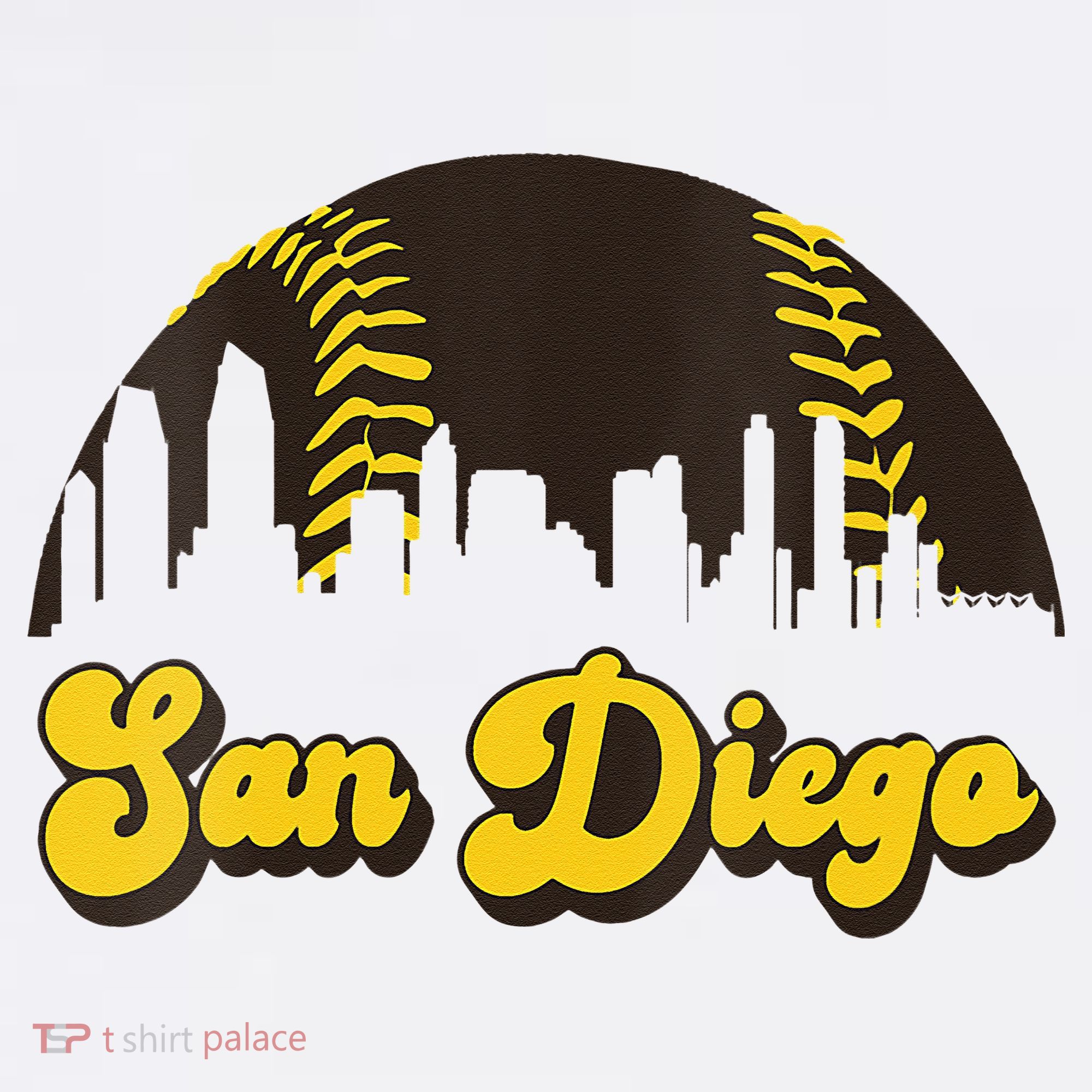 San Diego Baseball Vintage Skyline Cool Retro SD Jersey T-Shirt
