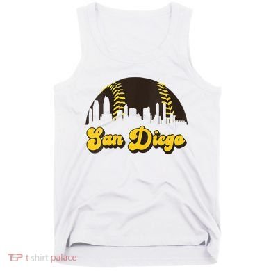 San Diego Baseball Vintage Skyline Cool Retro SD Jersey Tank Top