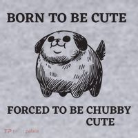 Silly Dogs Born To Be Cute Forced To Be Chubby Cute Women's Sweatshirt thumb 2