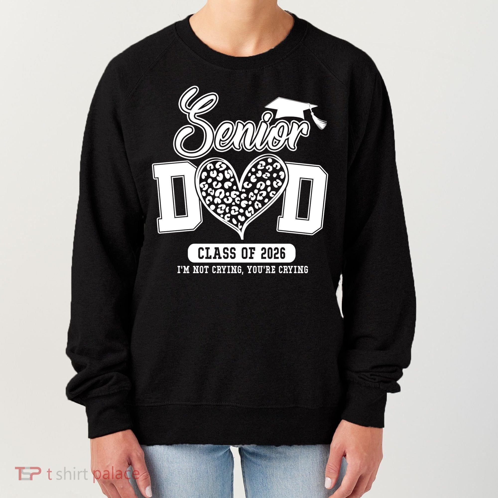 Senior Dad Class Of 2026 Senior Dada 26 Graduation Leopard Women's Sweatshirt
