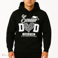 Senior Dad Class Of 2026 Senior Dada 26 Graduation Leopard Hoodie thumb 2