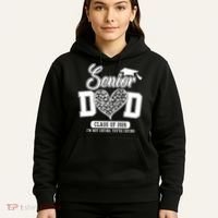 Senior Dad Class Of 2026 Senior Dada 26 Graduation Leopard Hoodie thumb 5
