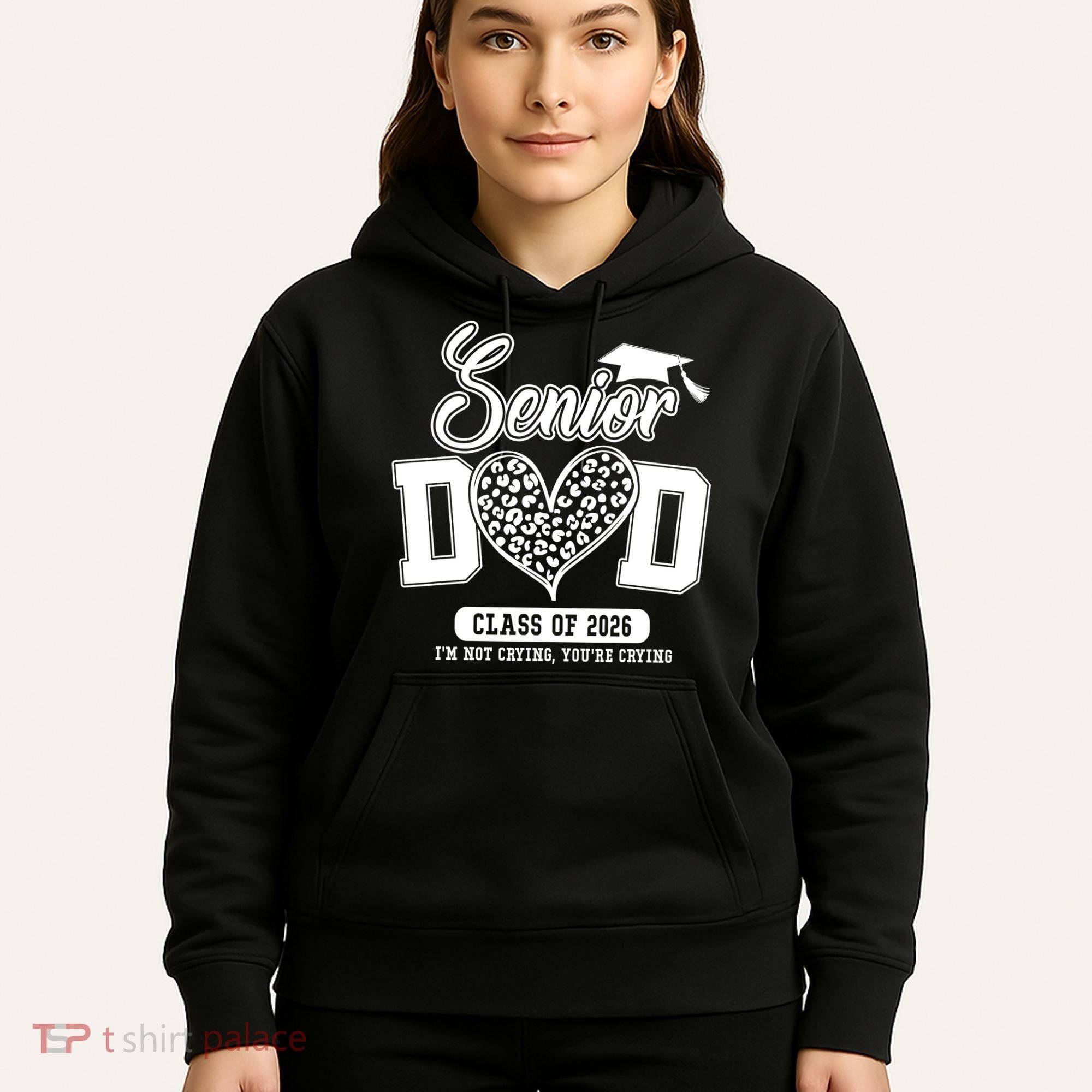 Senior Dad Class Of 2026 Senior Dada 26 Graduation Leopard Hoodie