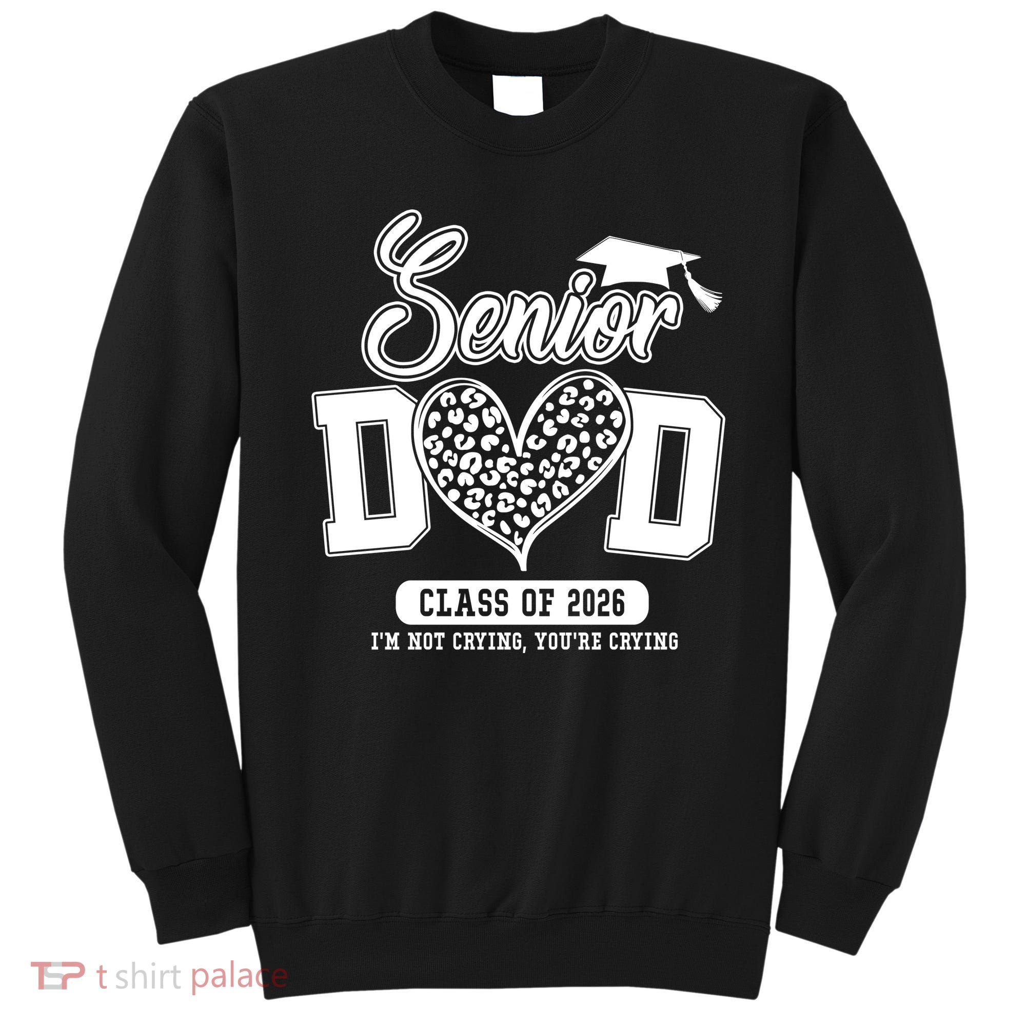 Senior Dad Class Of 2026 Senior Dada 26 Graduation Leopard Sweatshirt