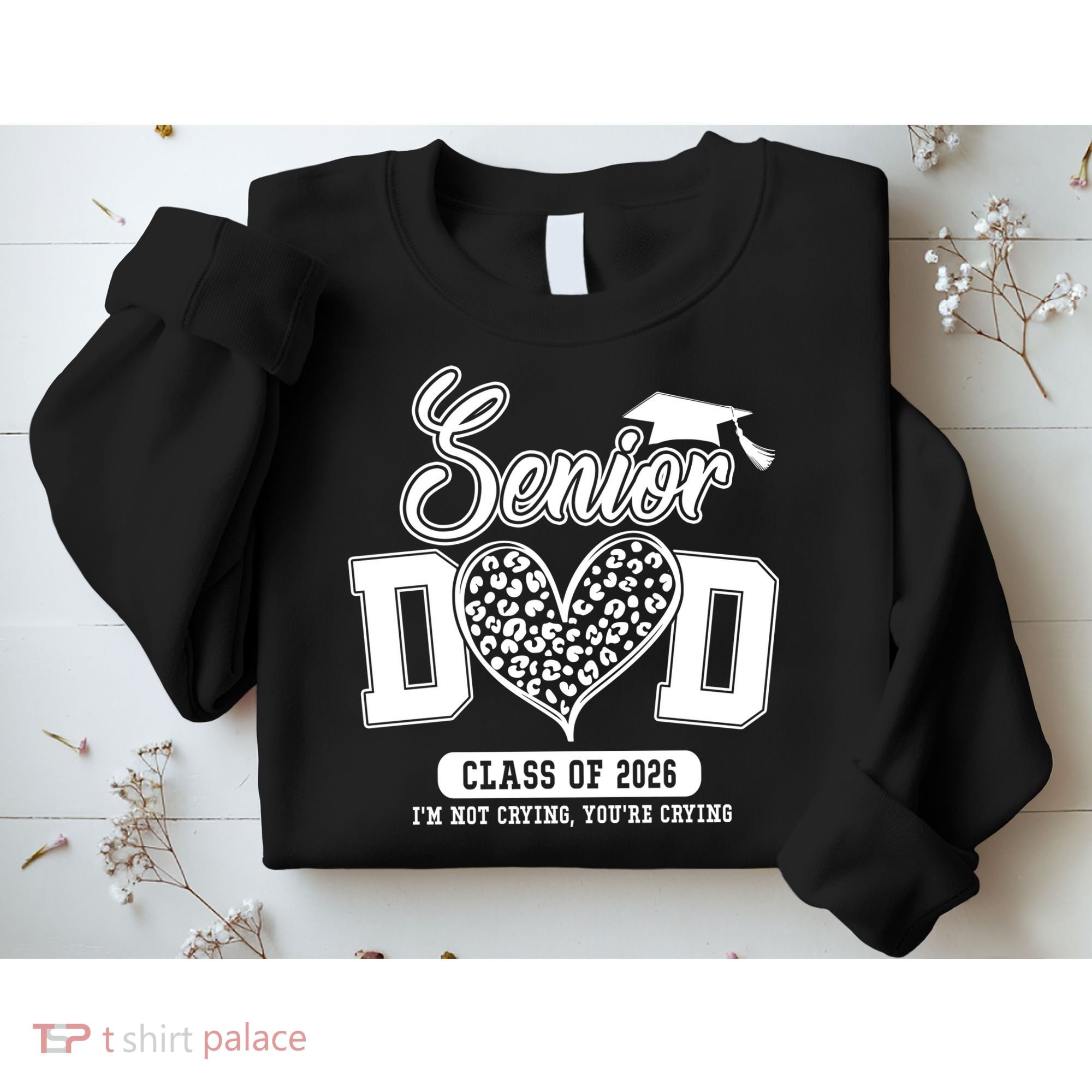 Senior Dad Class Of 2026 Senior Dada 26 Graduation Leopard Sweatshirt