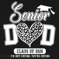 Senior Dad Class Of 2026 Senior Dada 26 Graduation Leopard Sweatshirt thumb 3