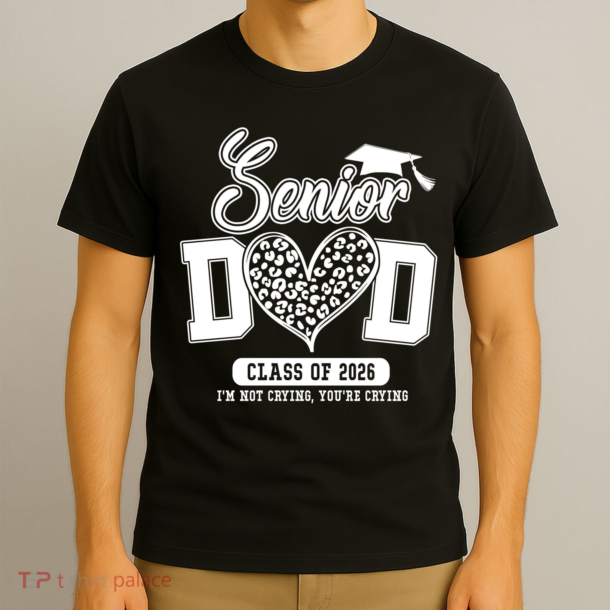 Senior Dad Class Of 2026 Senior Dada 26 Graduation Leopard T-Shirt