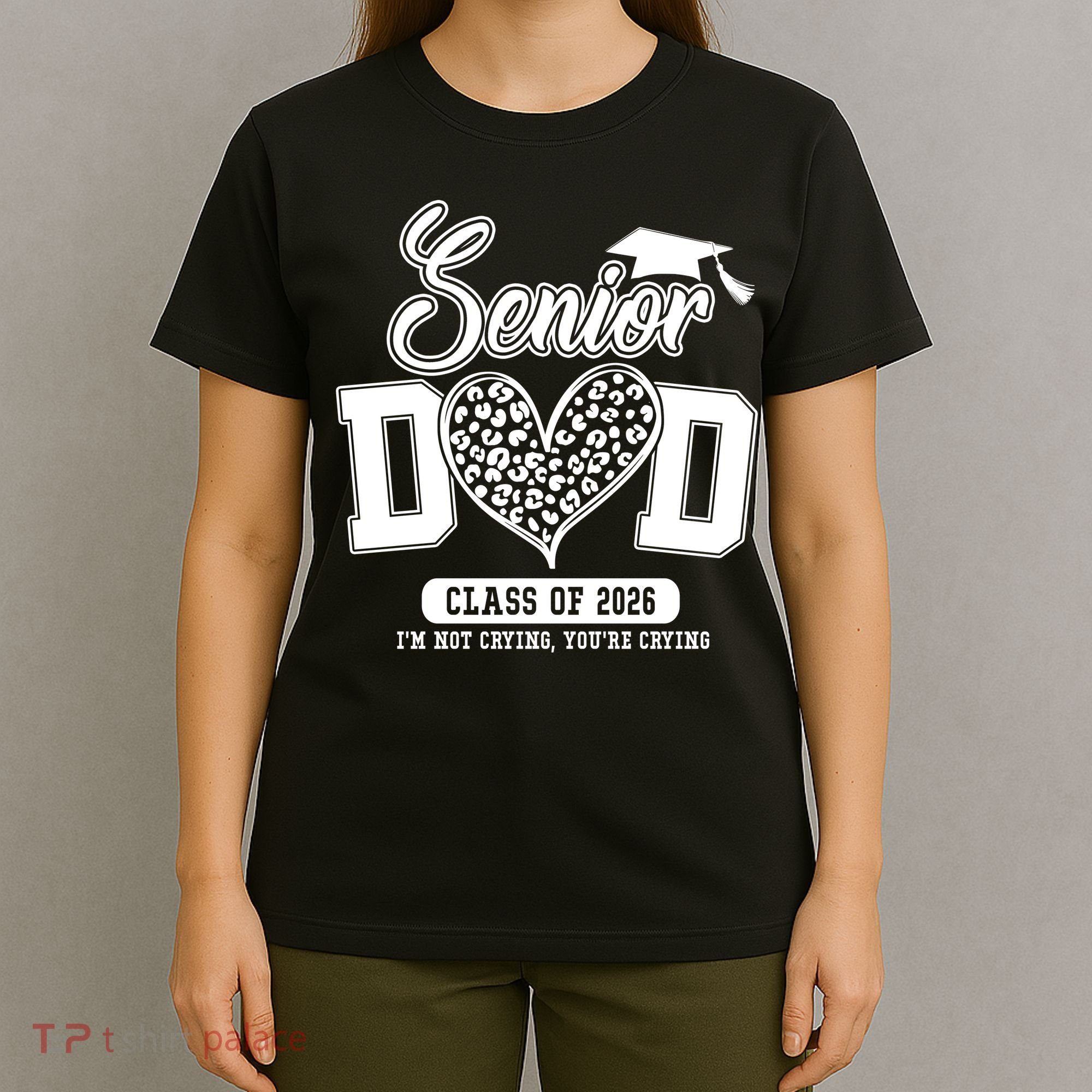 Senior Dad Class Of 2026 Senior Dada 26 Graduation Leopard T-Shirt