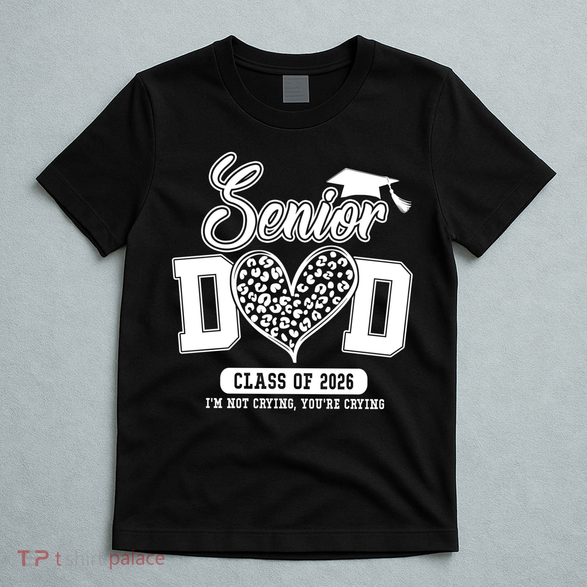Senior Dad Class Of 2026 Senior Dada 26 Graduation Leopard T-Shirt