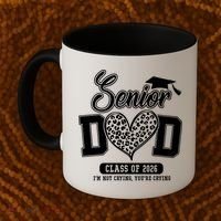 Senior Dad Class Of 2026 Senior Dada 26 Graduation Leopard Coffee Mug thumb 2