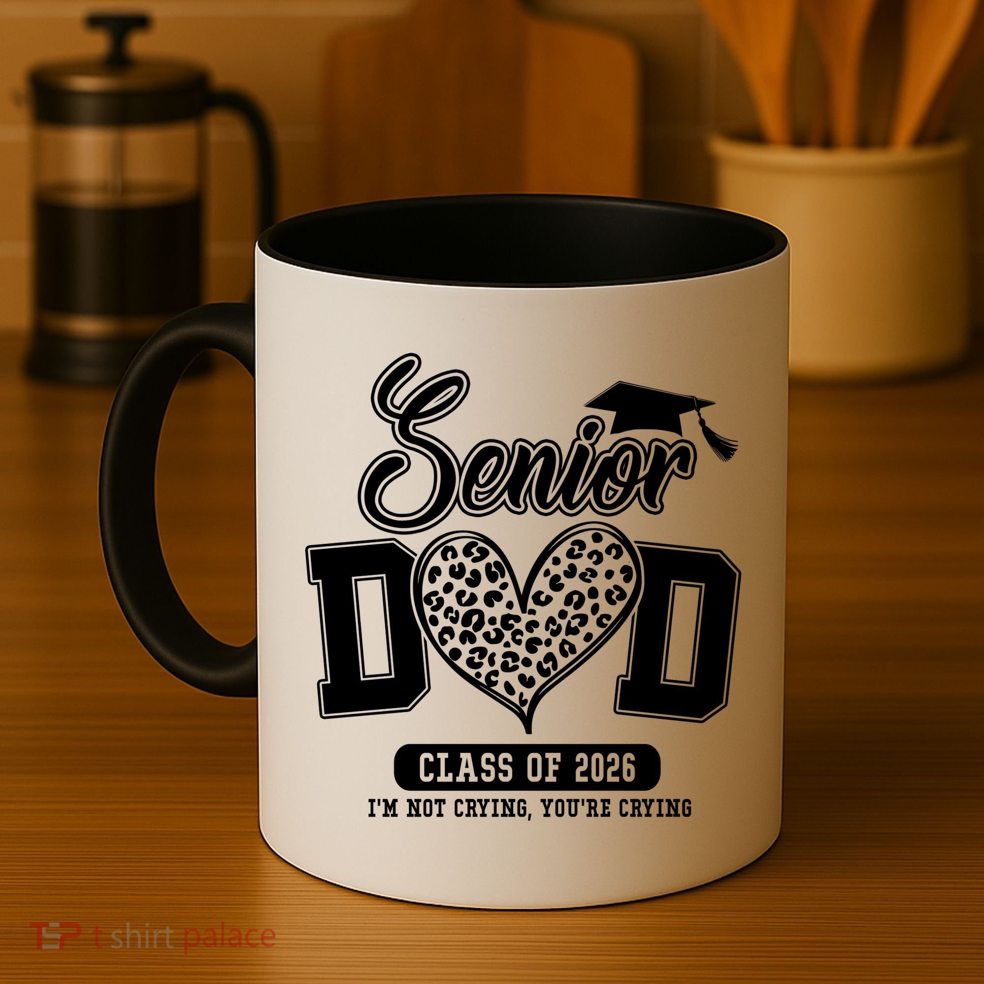 Senior Dad Class Of 2026 Senior Dada 26 Graduation Leopard Coffee Mug