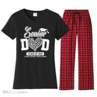 Senior Dad Class Of 2026 Senior Dada 26 Graduation Leopard Women's Flannel Pajama Set thumb 0