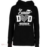 Senior Dad Class Of 2026 Senior Dada 26 Graduation Leopard Womens Funnel Neck Pullover Hood thumb 0