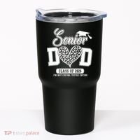 Senior Dad Class Of 2026 Senior Dada 26 Graduation Leopard Tumbler thumb 0