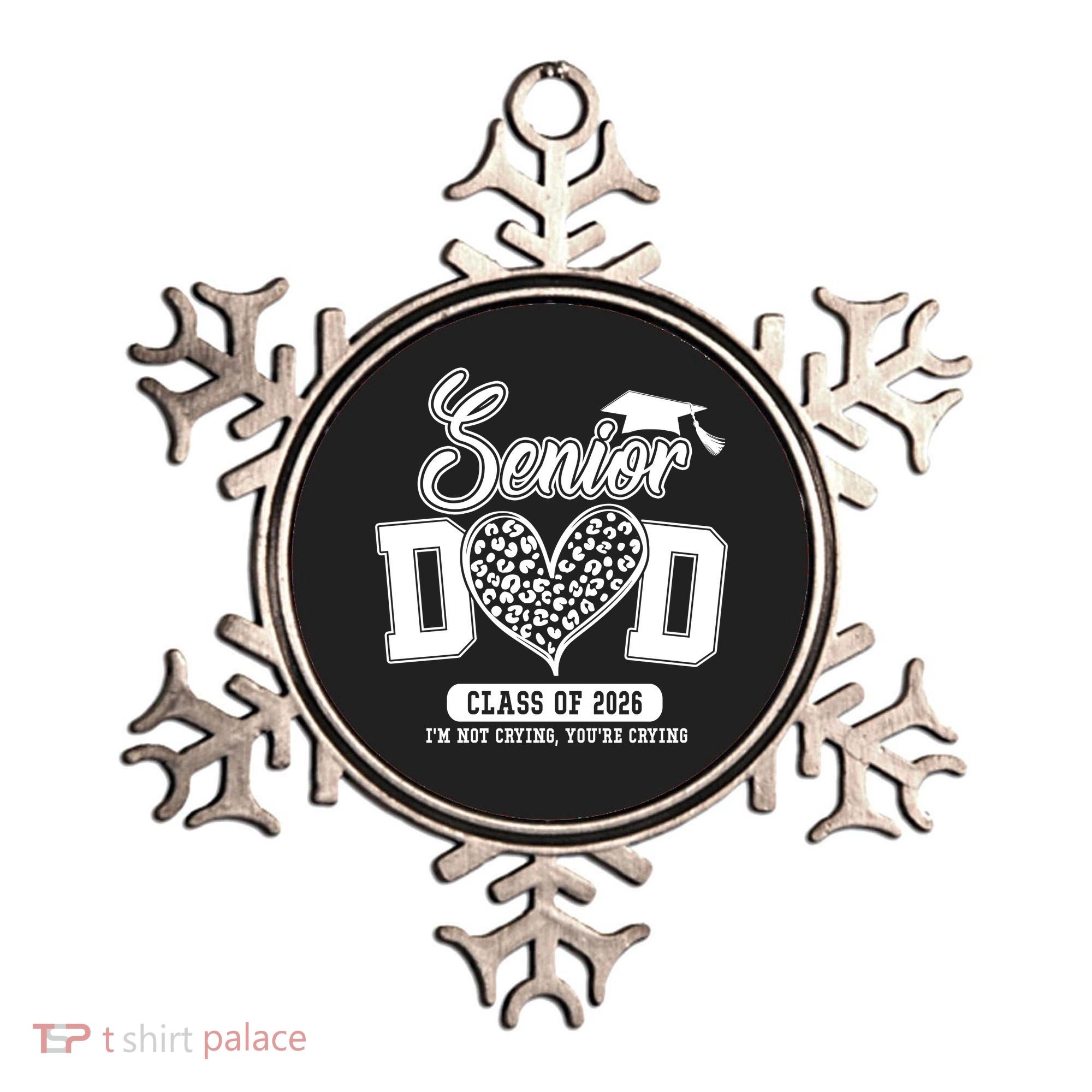 Senior Dad Class Of 2026 Senior Dada 26 Graduation Leopard Ornament