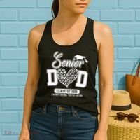Senior Dad Class Of 2026 Senior Dada 26 Graduation Leopard Women's Tank Top thumb 2