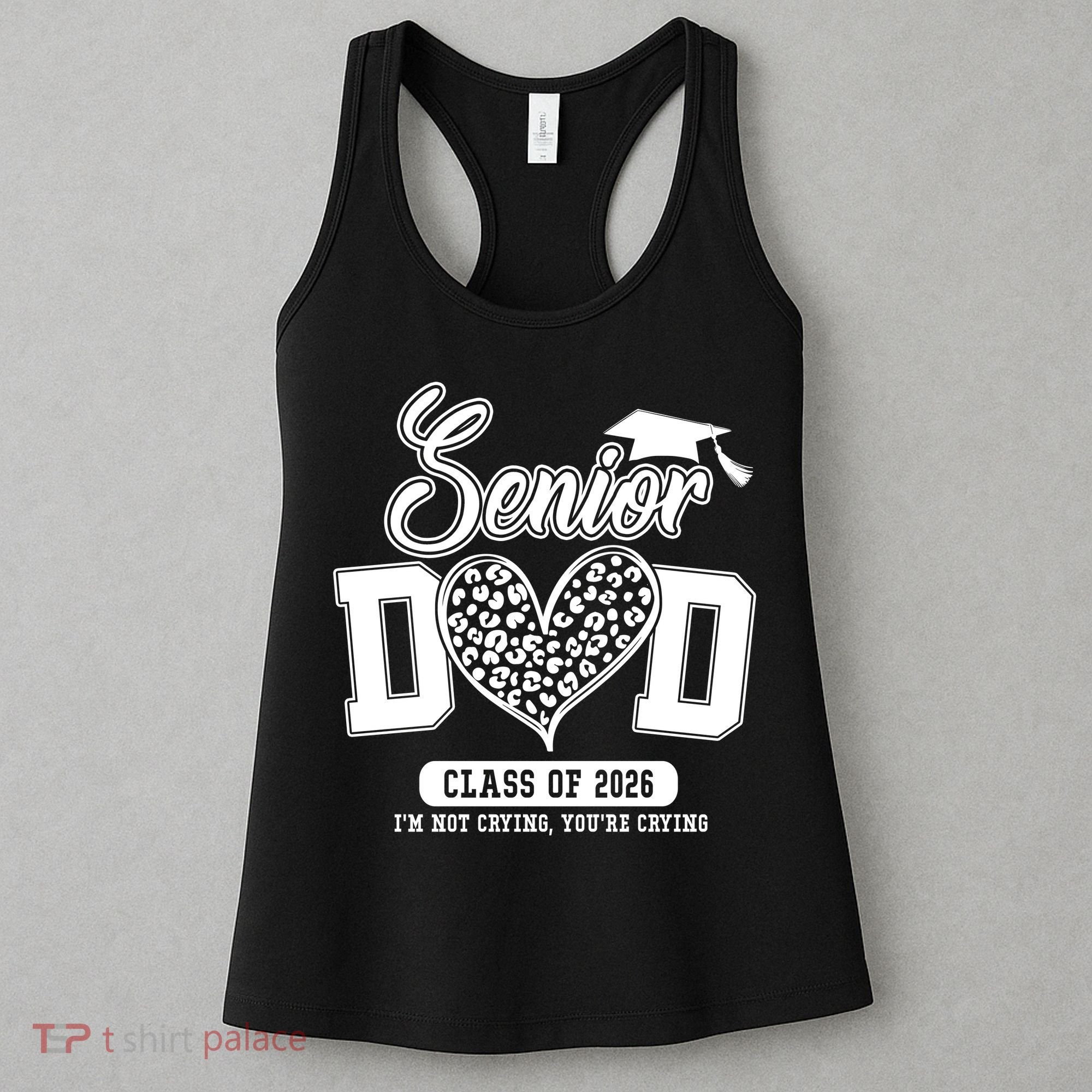 Senior Dad Class Of 2026 Senior Dada 26 Graduation Leopard Women's Tank Top