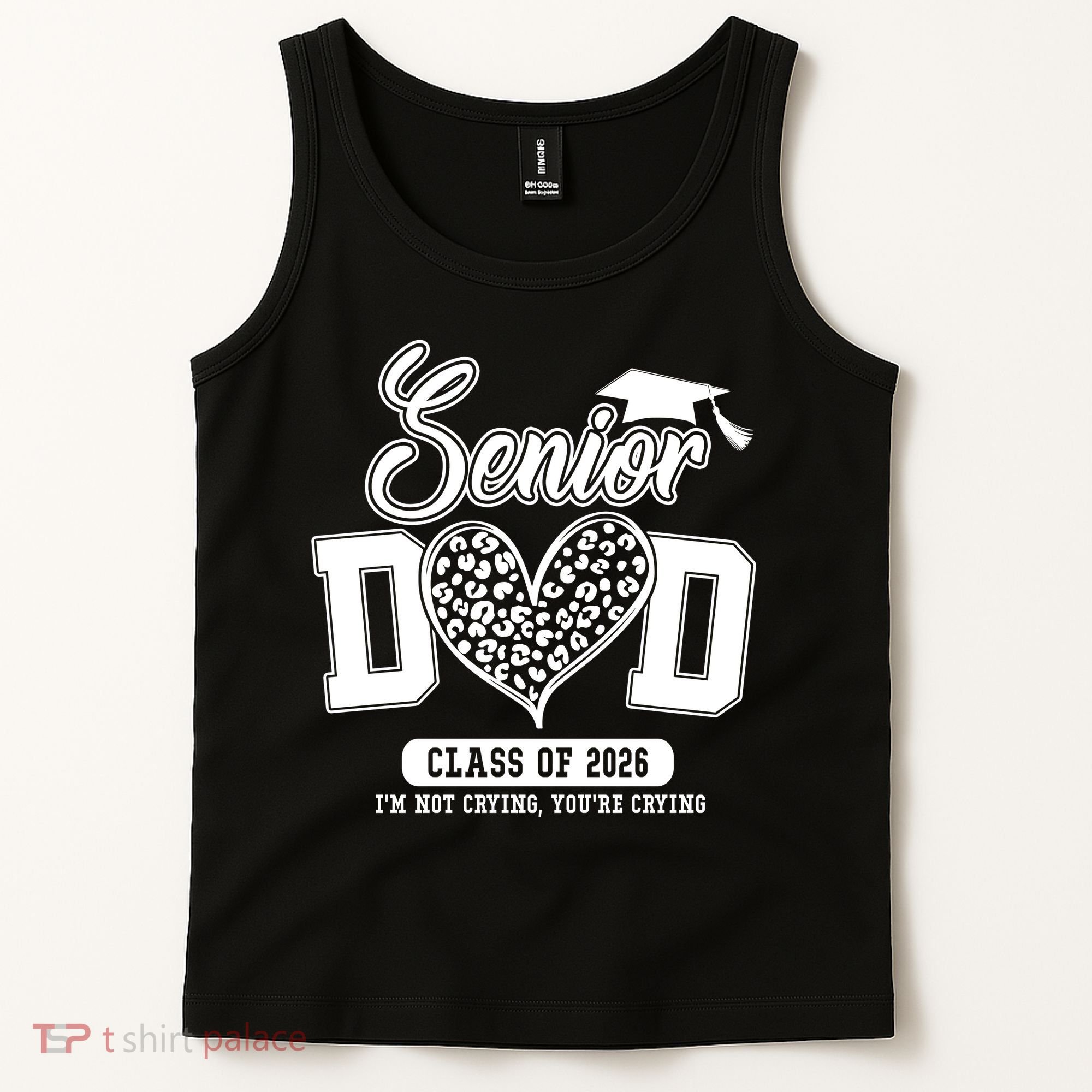 Senior Dad Class Of 2026 Senior Dada 26 Graduation Leopard Tank Top