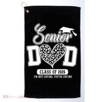 Senior Dad Class Of 2026 Senior Dada 26 Graduation Leopard Golf Towel thumb 0