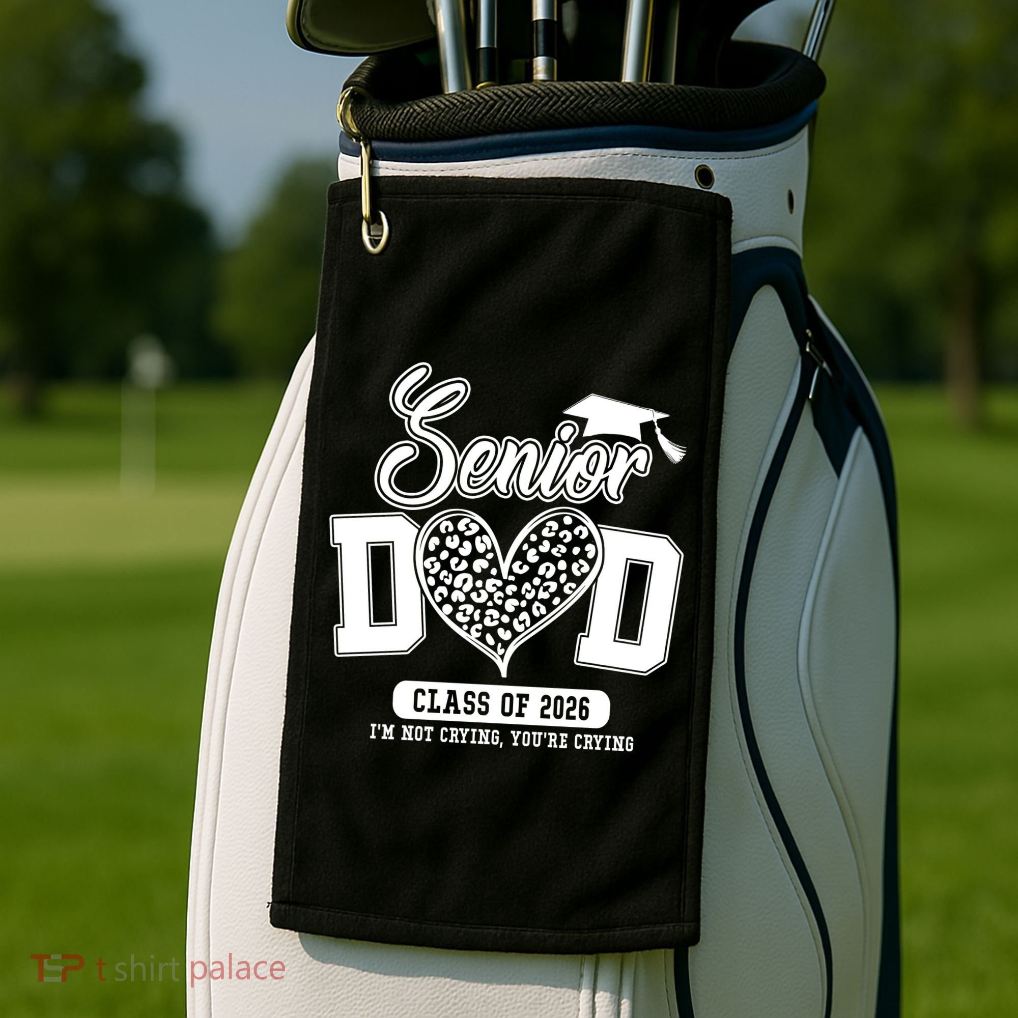 Senior Dad Class Of 2026 Senior Dada 26 Graduation Leopard Golf Towel