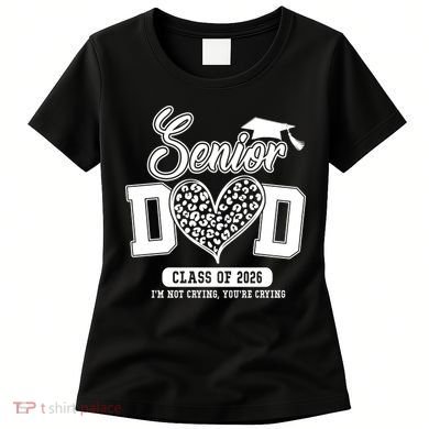 Senior Dad Class Of 2026 Senior Dada 26 Graduation Leopard Women's T-Shirt