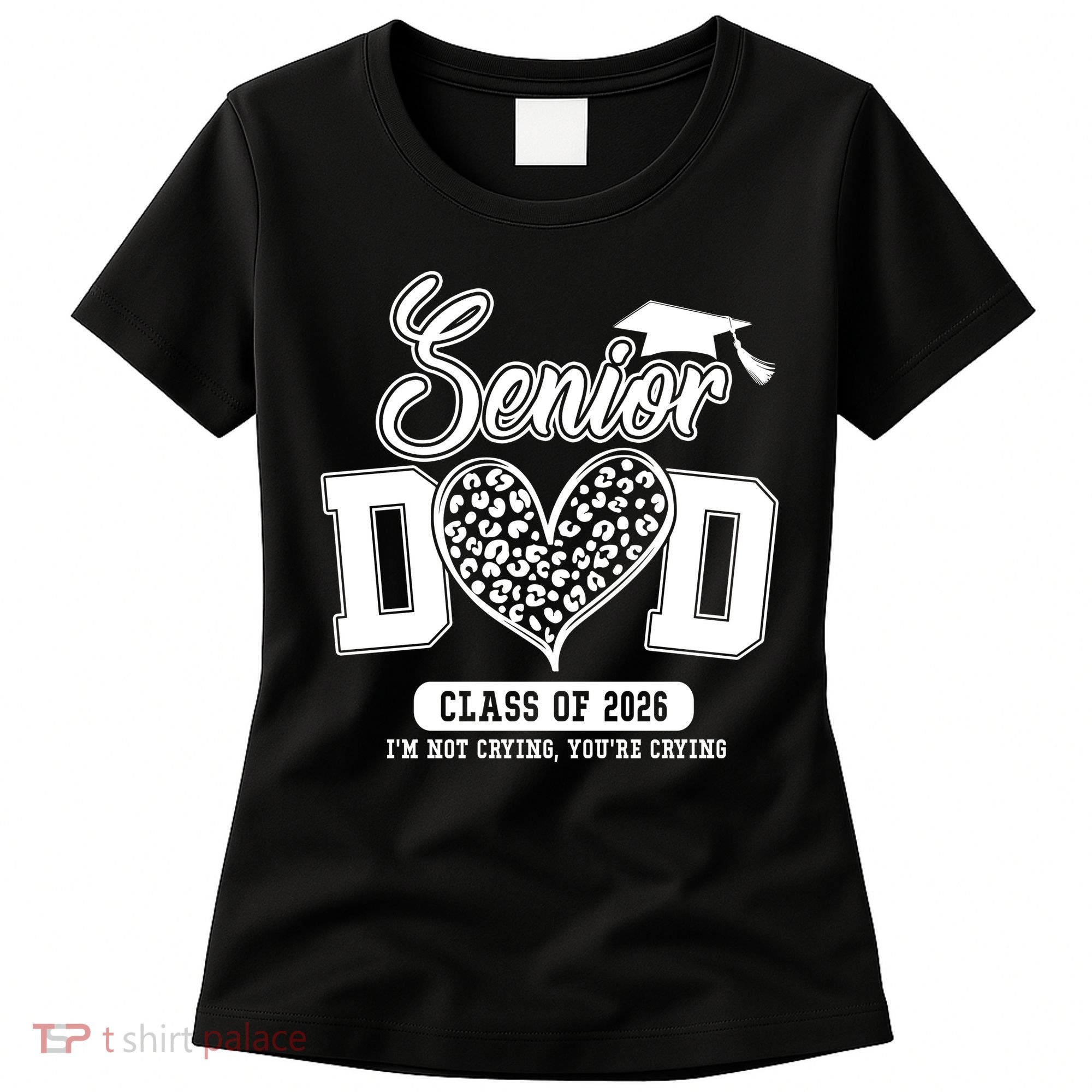 Senior Dad Class Of 2026 Senior Dada 26 Graduation Leopard Women's T-Shirt