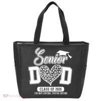 Senior Dad Class Of 2026 Senior Dada 26 Graduation Leopard Tote Bag thumb 0