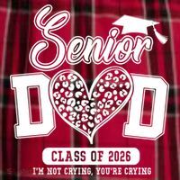 Senior Dad Class Of 2026 Senior Dada 26 Graduation Leopard Women's Flannel Plaid Pajama Pants thumb 2