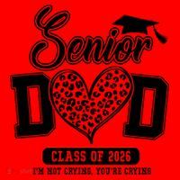 Senior Dad Class Of 2026 Senior Dada 26 Graduation Leopard Santa Hat thumb 1